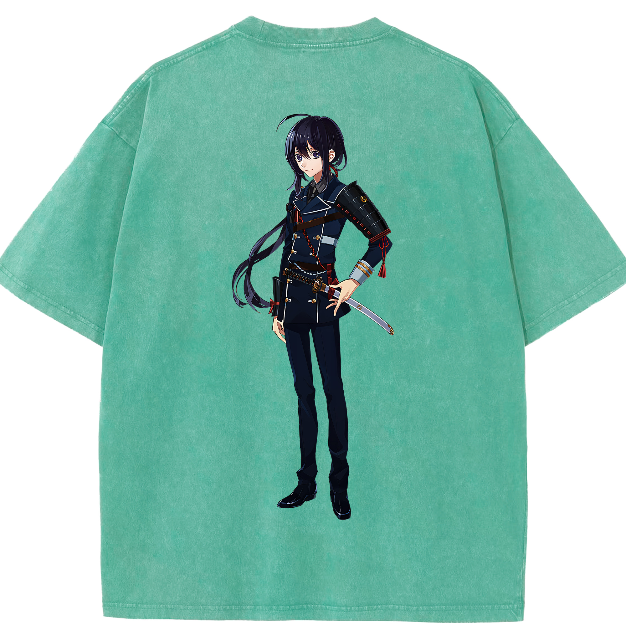 （画像用） 刀剣乱舞 Touken Ranbu 綿100% ヴィンテージ風 半袖Tシャツ（背面プリント）
